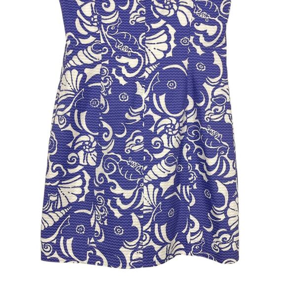 Lilly Pulitzer Lindy Dress Spectrum Blue Tide Pools Size 6 Beach SeaShell Resort - Picture 9 of 13